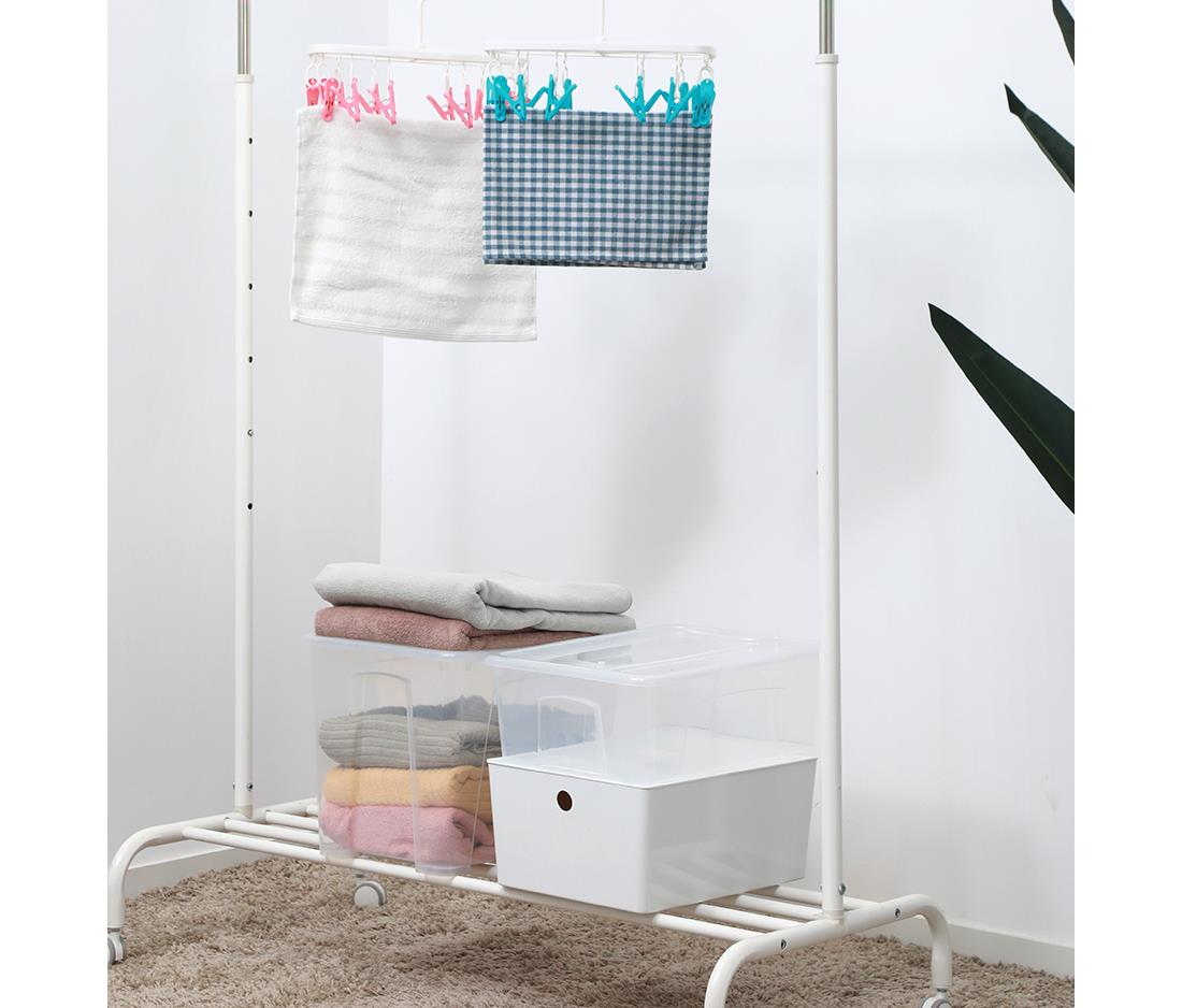 MINISO RECTANGULAR CLOTH DRYING RACK WITH 12 CLAMPS 2008913010107 CLOTHESPIN