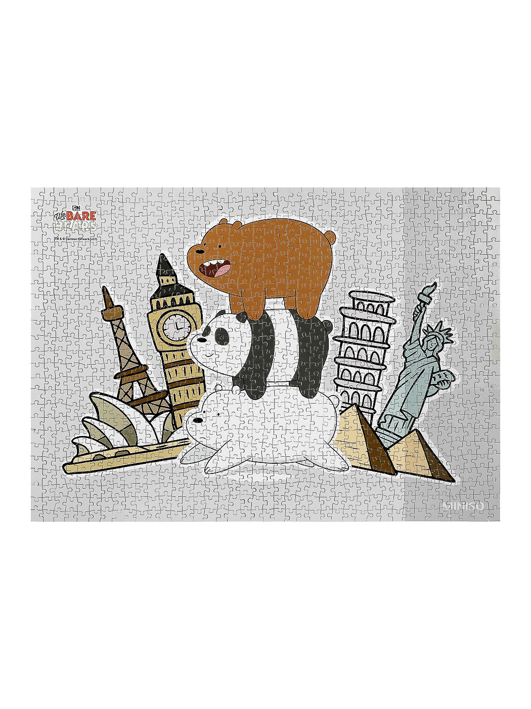 MINISO WE BARE BEARS 1000 PIECES PUZZLE ( PLACES OF INTEREST ) 2010033712106 DIY PUZZLE