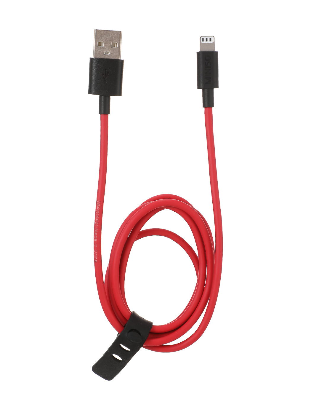 MINISO 1M FAST CHARGE CHARGE & SYNC CABLE WITH LIGHTNING CONNECTOR (RED) 2010251510102 CHARGING CABLE WITH LIGHTNING CONNECTOR