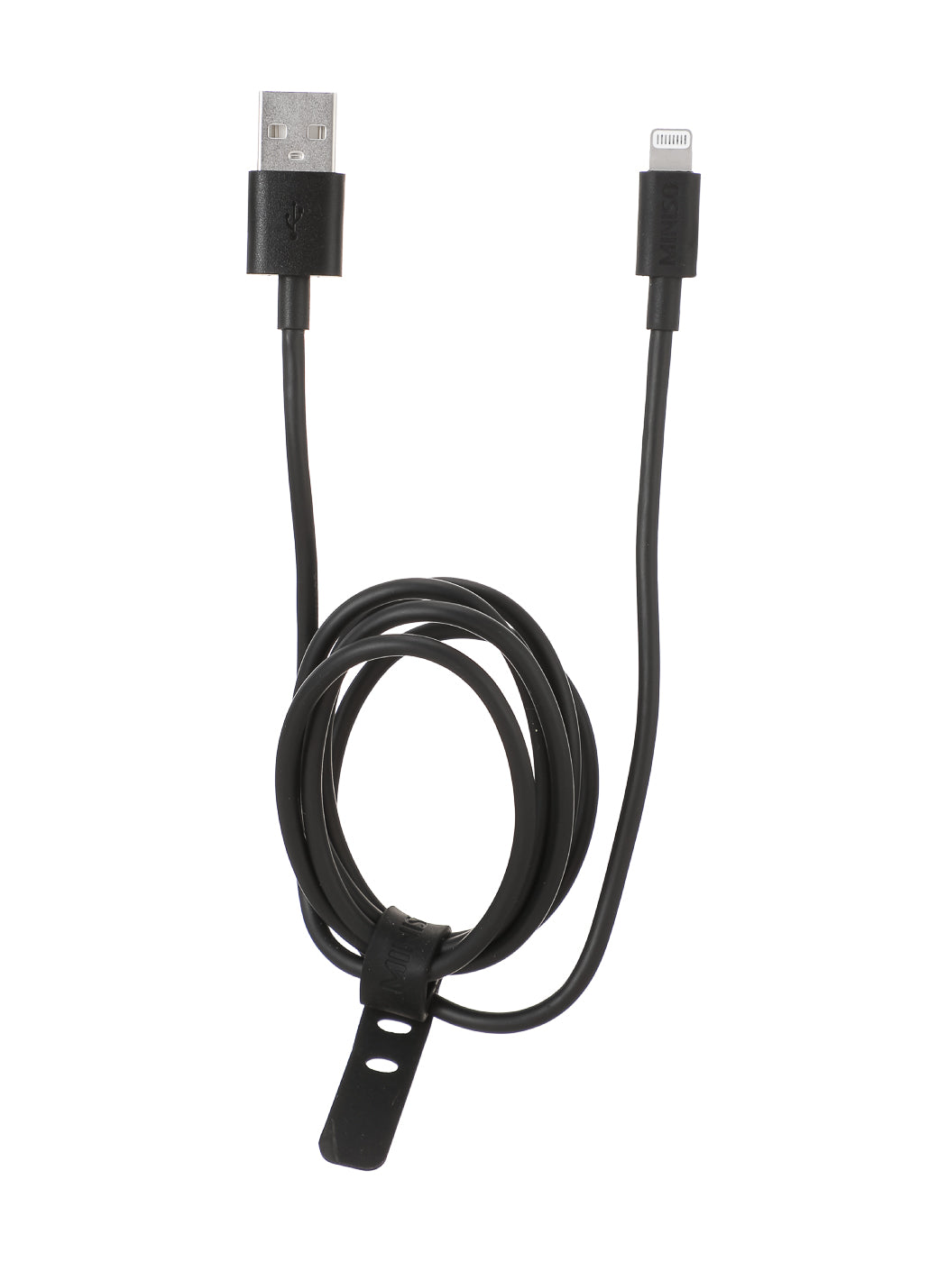 MINISO 1M FAST CHARGE CHARGE & SYNC CABLE WITH LIGHTNING CONNECTOR (BLACK) 2010251513103 CHARGING CABLE WITH LIGHTNING CONNECTOR