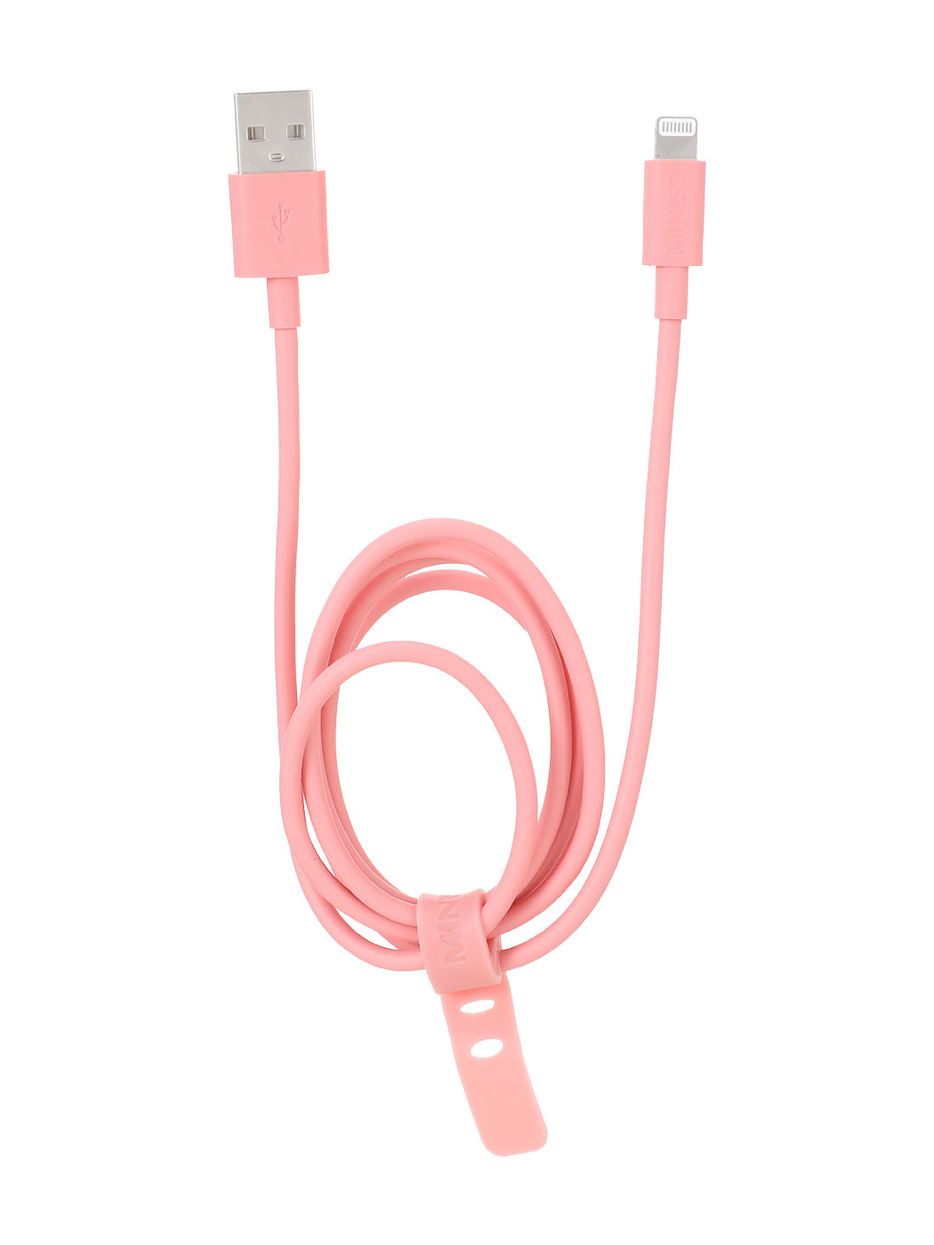 MINISO 1M FAST CHARGE CHARGE & SYNC CABLE WITH LIGHTNING CONNECTOR (PINK) 2010251514100 CHARGING CABLE WITH LIGHTNING CONNECTOR