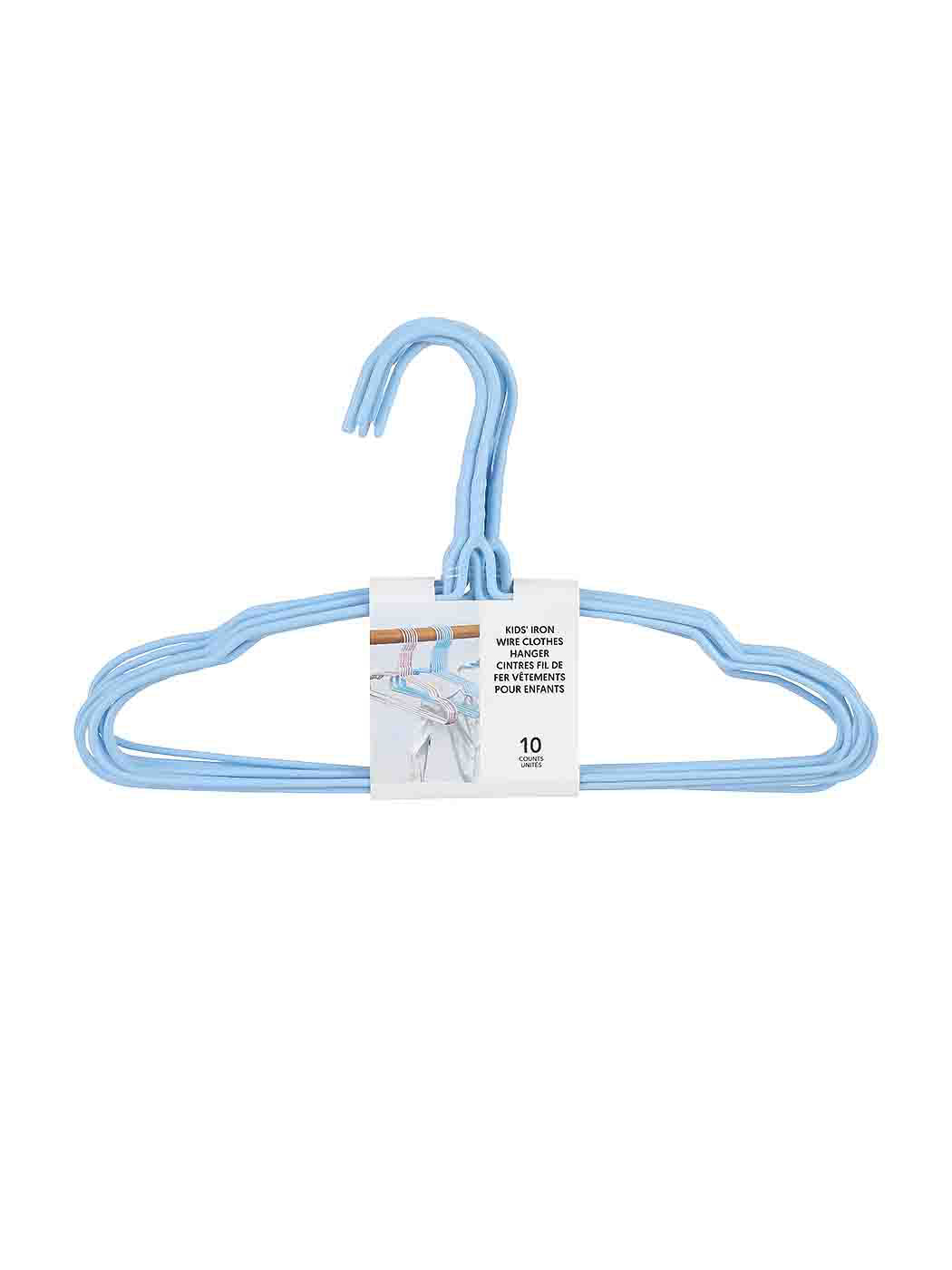 MINISO KIDS' CLOTHES HANGER WITH HOOK 10PCS(BLUE) 2010309510108 CLOTHES HANGERS