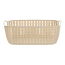 MINISO MEDIUM PLAITED RECTANGULAR STORAGE BUCKET ( KHAKI ) 2006935010105 SUNDRIES STORAGE-1