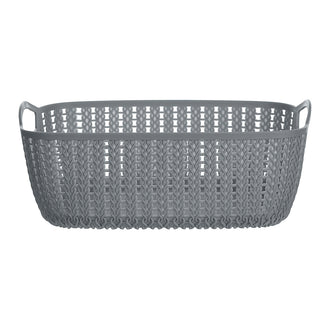 MINISO MEDIUM PLAITED RECTANGULAR STORAGE BUCKET ( DARK GREY ) 2006935011102 SUNDRIES STORAGE