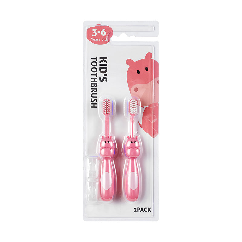 MINISO LITTLE HIPPO SOFT BRISTLES TOOTHBRUSHES FOR KIDS (2 PCS) 2007572010107 TOOTHBRUSH