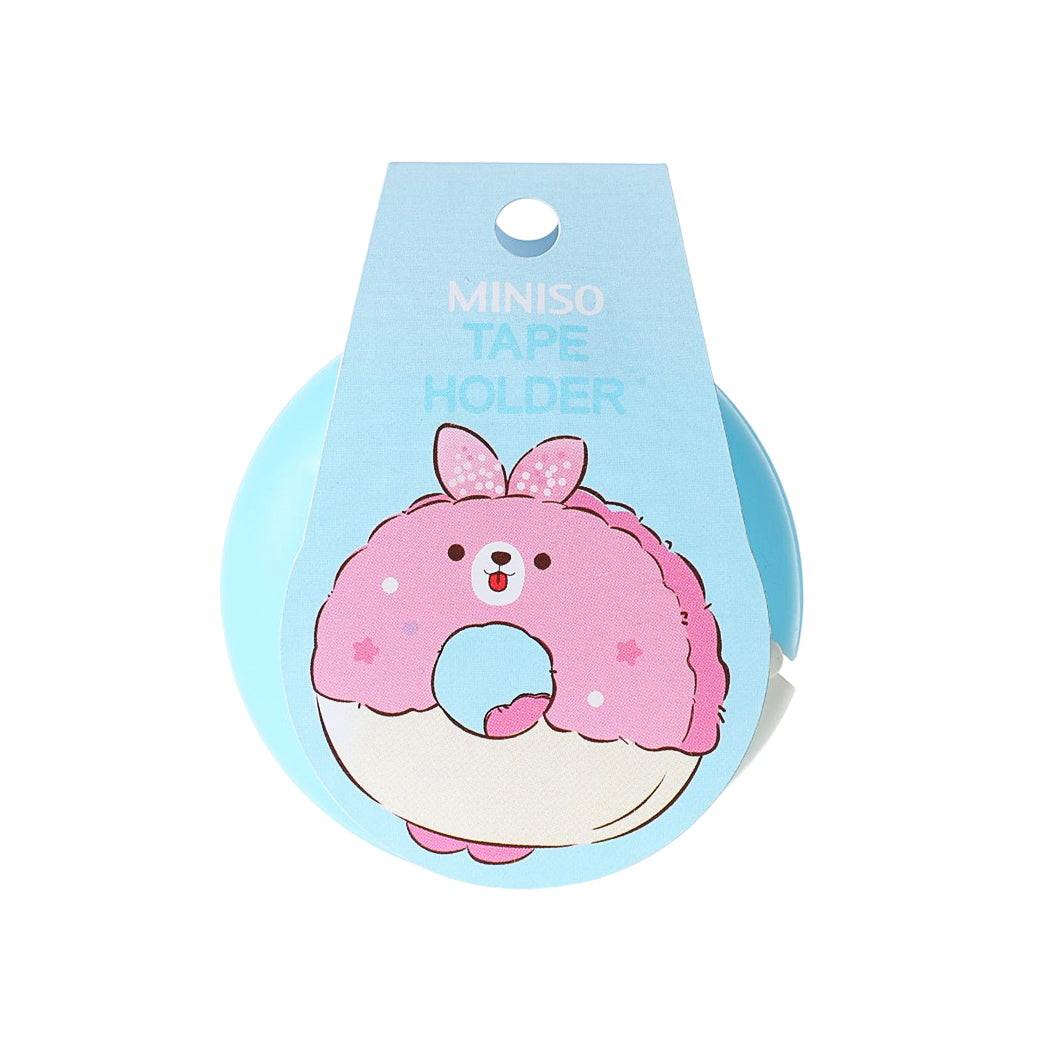 MINISO MINI FAMILY SWEETHEART BUNNY SERIES DONUT TAPE HOLDER WITH ADHESIVE TAPE(BLUE) 2013390111100 STATIONERY