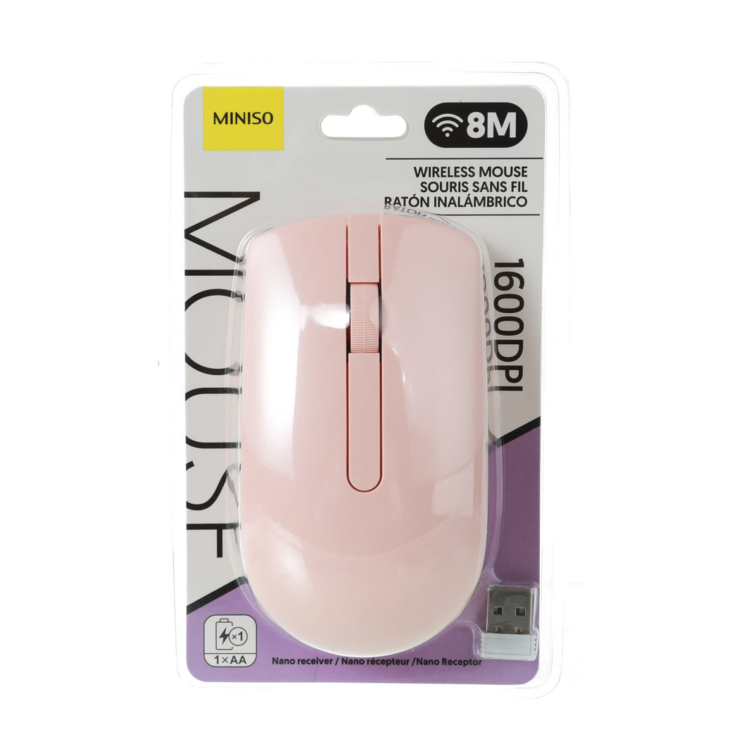 MINISO WIRELESS MOUSE FOR OFFICE  MODEL: CM675W(PINK) 2013536211107 WIRELESS MOUSE