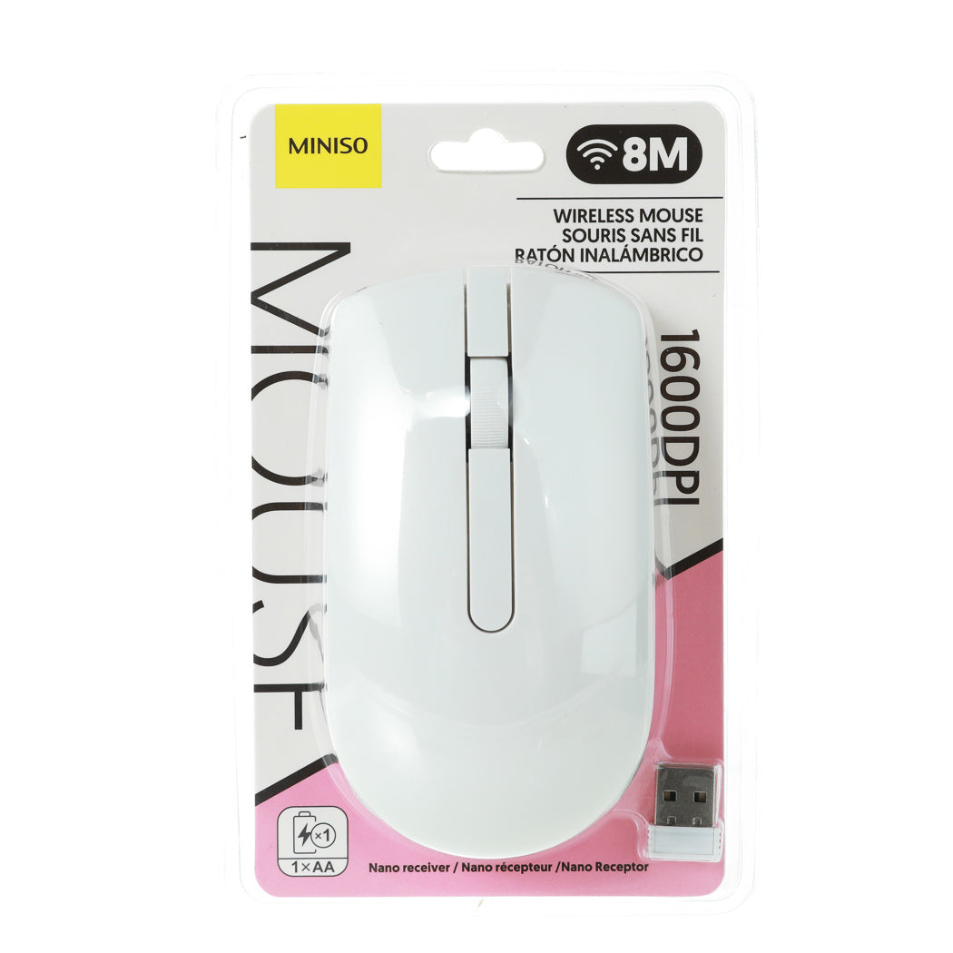 MINISO WIRELESS MOUSE FOR OFFICE  MODEL: CM675W(WHITE) 2013536212104 WIRELESS MOUSE