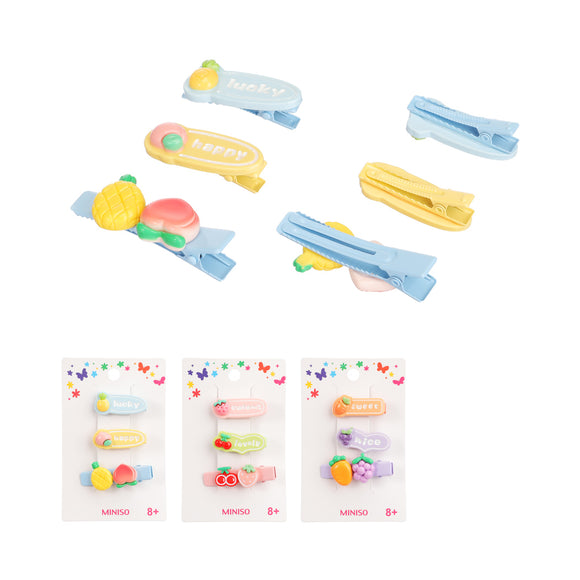 MINISO FUN SERIES FRUIT HAIR CLAW CLIPS (3 PCS) 2014736410109 HAIR CLIPPERS