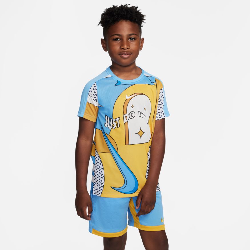 NIKE B NK DF PERF TOP COL AOP DQ8958-412 T-SHIRT SHORT SLEEVE TRAINING (YB)