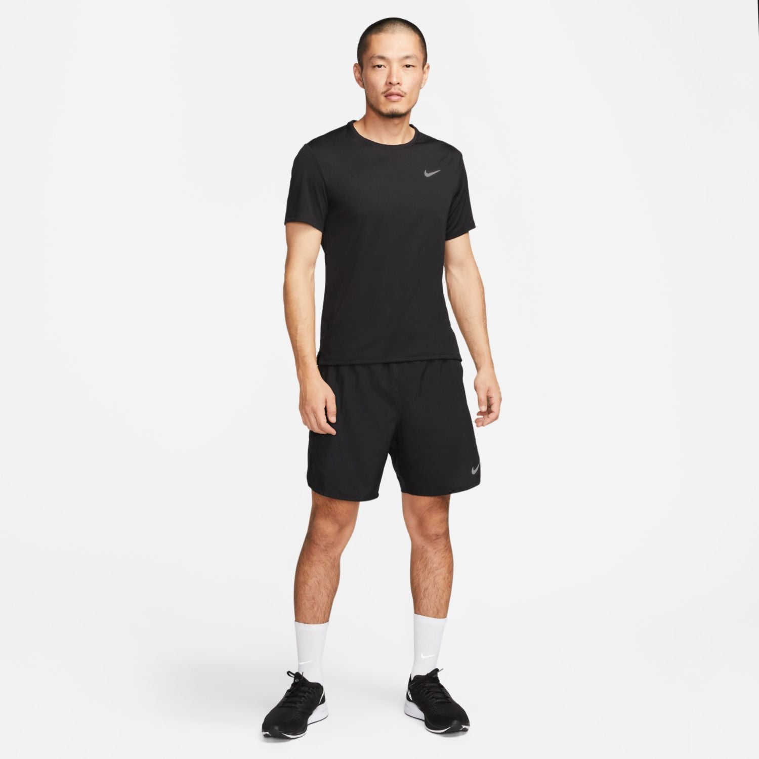 NIKE AS MDF UV MILER SS DV9316-010 T-SHIRT SHORT SLEEVE RUNNING (M ...