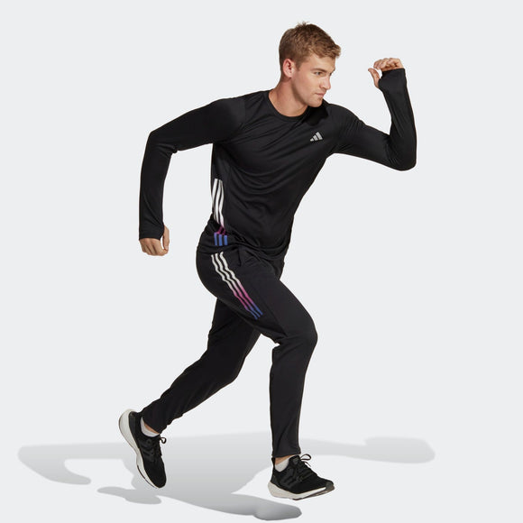 ADIDAS RUN ICONS 3S LS HN8024 T-SHIRT LONG SLEEVE RUNNING (M)
