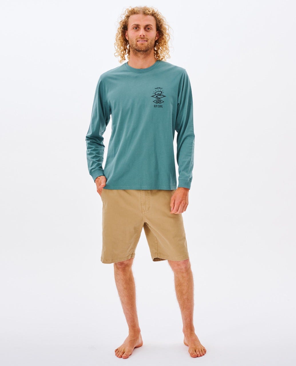 RIP CURL SEARCH ICON CTESF9-8112 T-SHIRT LONG SLEEVE (M)