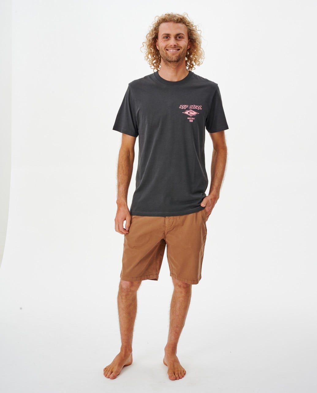 RIP CURL FADE OUT ICON CTESS9-0378 T-SHIRT SHORT SLEEVE (M)-3