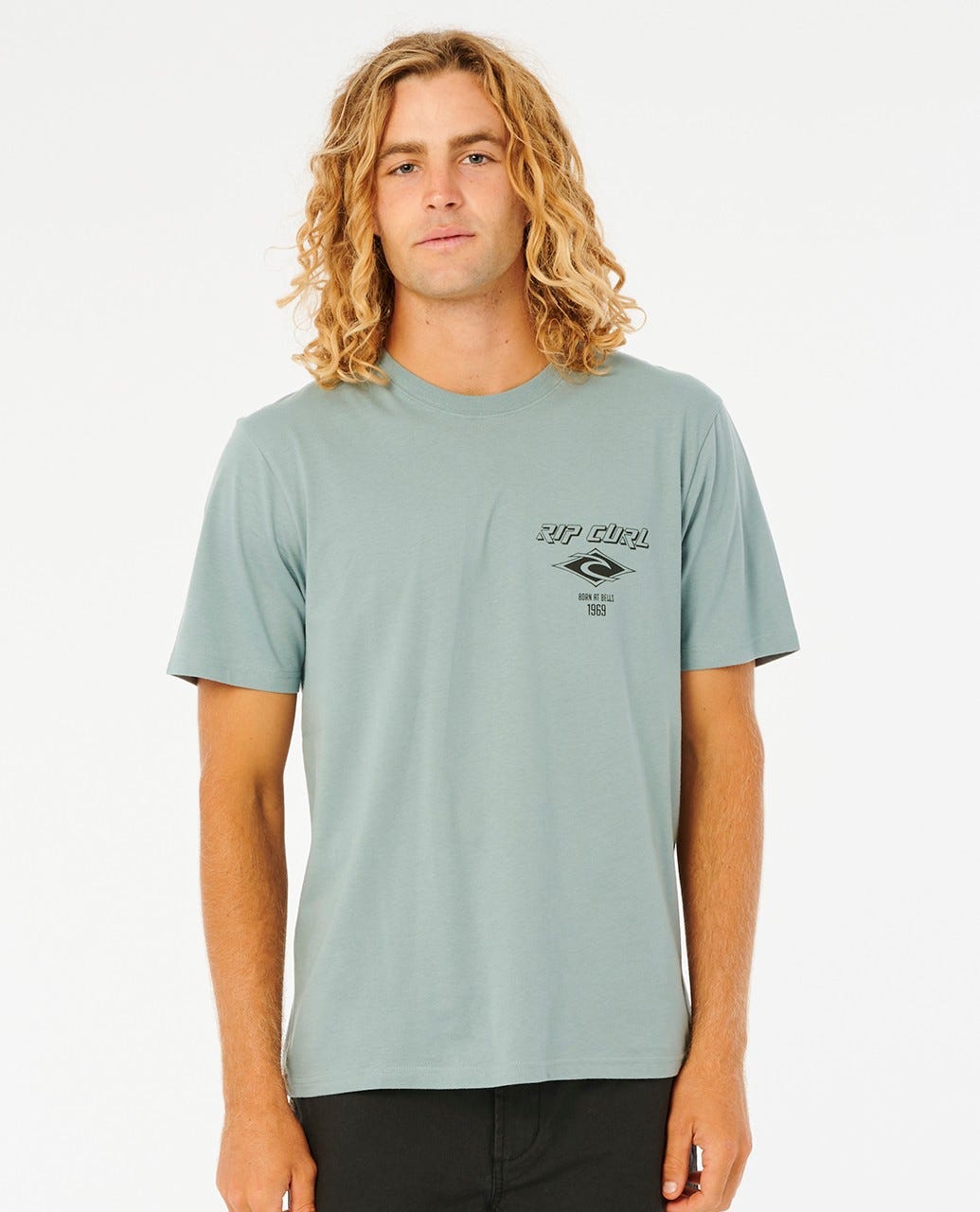 RIP CURL FADE OUT ICON CTESS9-4790 T-SHIRT SHORT SLEEVE (M)-1