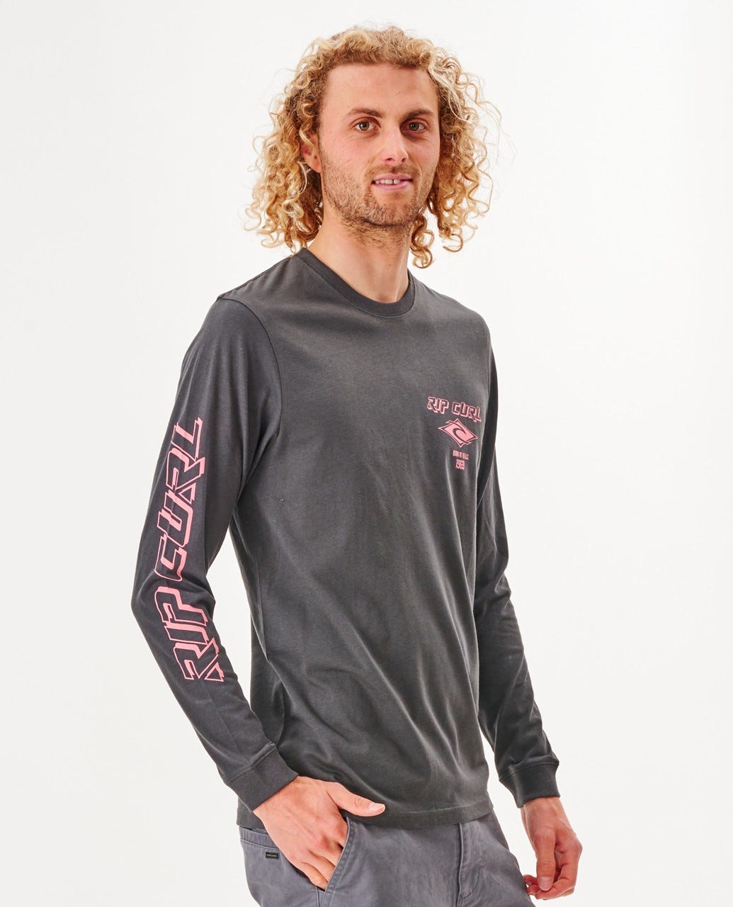 RIP CURL FADE OUT ICON L/S CTEVY9-0378 T-SHIRT LONG SLEEVE (M)