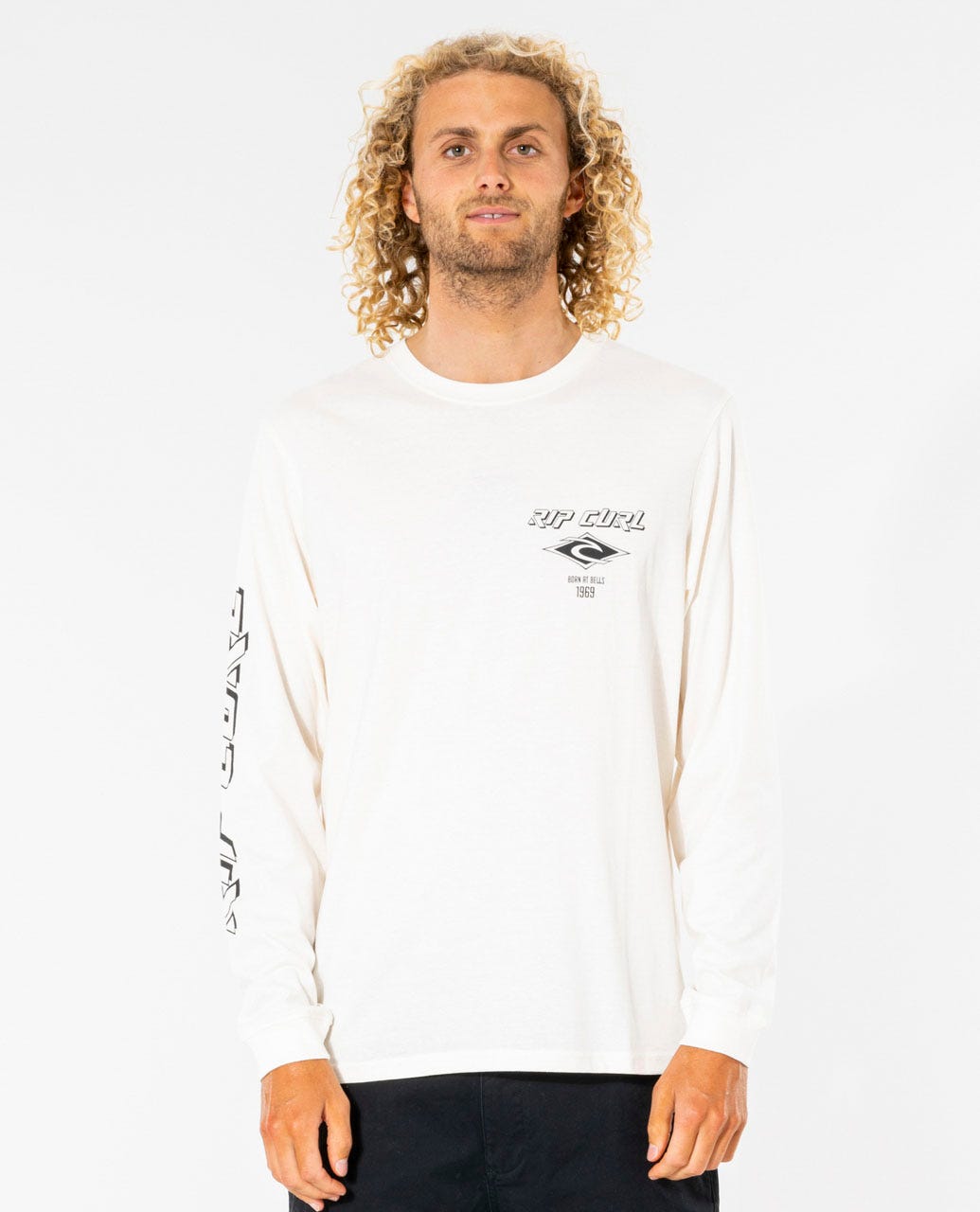 RIP CURL FADE OUT ICON L/S CTEVY9-3021 T-SHIRT LONG SLEEVE (M)