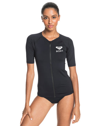 ROXY ES SS ZIP ERJWR03428-KVJ0 RASH GUARD SHORT SLEEVE (W)