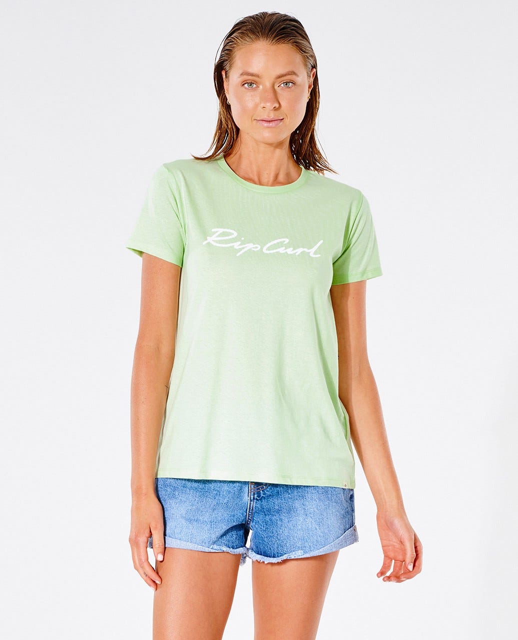 RIP CURL SCRIPT STANDARD GTEMP9-3875 T-SHIRT SHORT SLEEVE (W)