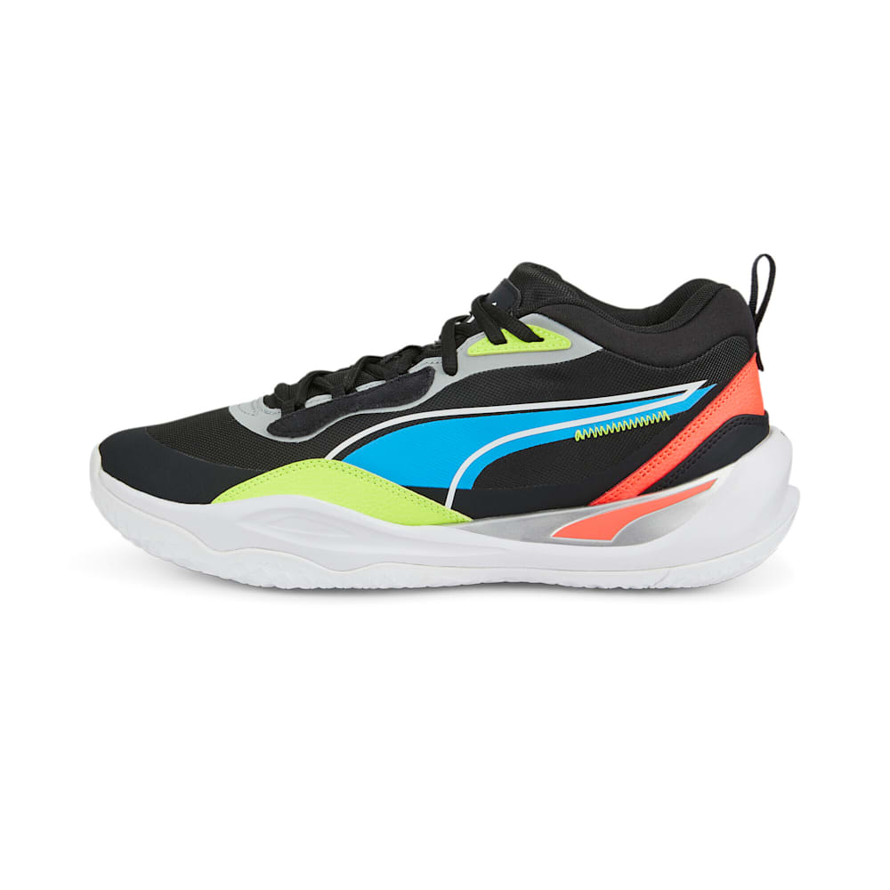 PUMA PLAYMAKER PRO JET BLACK-LIME SQUEEZE 37757204 BASKETBALL SHOES (M)