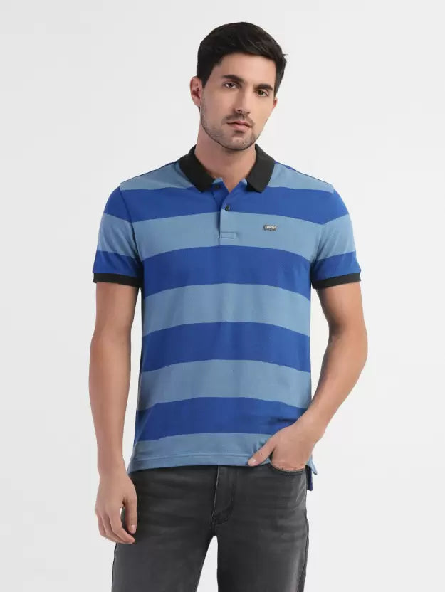 LEVIS BLUE RUGBY POLO 17474-0313 POLO T-SHIRT (M)